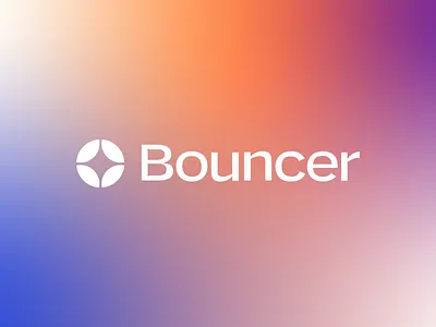 Bouncer Logo app branding card finance fintech gradient logo scanning security startup technology typography ui