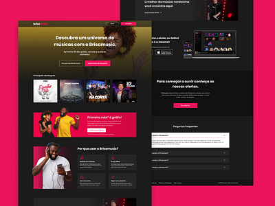 Landingpage Brisamusic branding design figma interface landingpage ui ux web