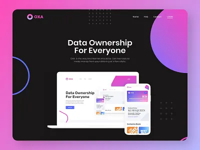 Website Design for Data Advertising Platform black branding bright design color color design colorful ui dark design dark mode dark theme dark ui inspiration purple design shapes typography ux vectors web design website website design website designer