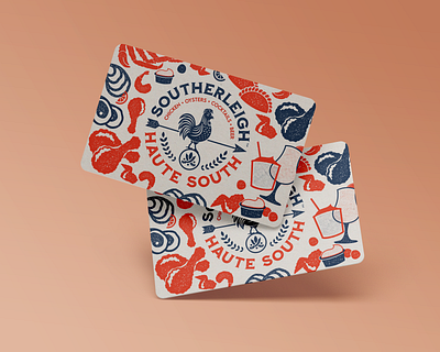 Southerleigh Haute South gift cards branding graphicdesign illustration