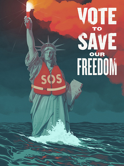 Global Inheritance Poster flare freedom monument new york sos statue statue of liberty usa vote