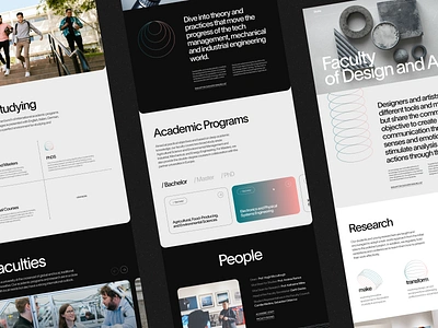 Website Design for University academic branding college design education graphic design interface landing page ui university user experience user experience design ux web web design web layout web marketing web page website website design