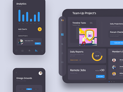 Team-up Web Dashboard/App concept idea illustration mansoor ui unlikeothers ux webdesign