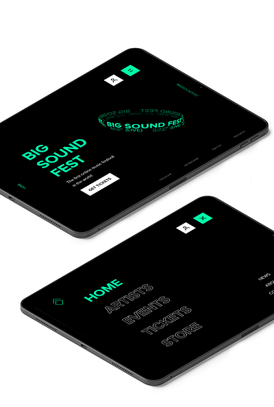 BIG SOUND FEST - UI design festival interface music ui ux web website