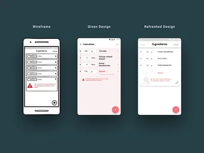 Nutrients app facelift app design facelift minimal redesign ui ux