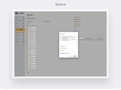 Interactive digital signage admin - Edit playlist - Before admin before after design edit playlist ui ux web