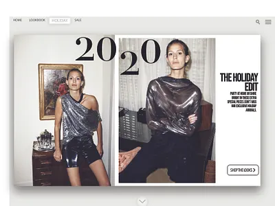 HOLIDAY EDIT UX DESIGN clothing clothing company cream designer editorial fashion fashion design fashion web fashion website holiday minimalist new years new years eve shiny sparkle ux design uxdesign webdesign website concept website design