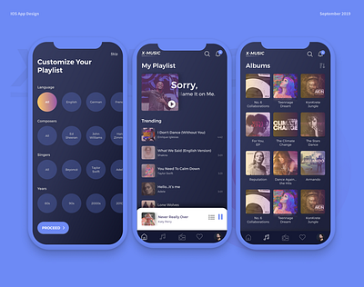 X Music App app design design app interaction design music app music ui musician ux