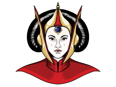 Queen Padme serving face disney illustration phantom menace prequel procreate queen padme queen padme star wars