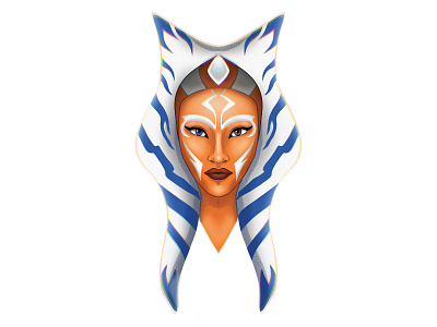 Ahsoka giving face ahsoka tano clone wars disney illustration rebels star wars