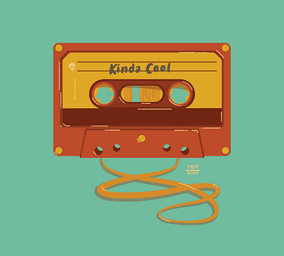 Kinda Cool cassette tape color palette design design art digital art digitalart digitalillustration graphic design illustration illustration art illustration design illustrator mixtape retro colors retro design vector art