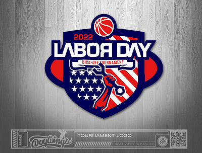 Tournament logo basketball chipdavid design dogwings drawing hoops illustration labor day logo vector