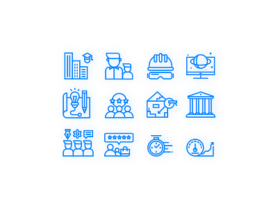 Leopoly Icons 2 adobe illustrator blue branding clean design design flat design icon icon design icon set line art simple ui ui design vector