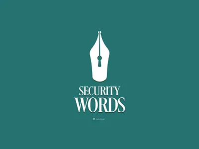 Security Words branding design doorlock illustration ink keyhole logo logos pen typography vector words
