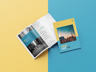 " ANNUAL REPORT - 2020 " adobe illustrator adobe indesign annual report design brand identity branding brochure brochure design business brochure design color idea company profile corporate brochure design design idea logo