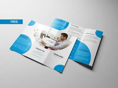 Free Tri-fold Brochure PSD file branding brochure brochure design brochure template creative design dribbble flat latest photoshop