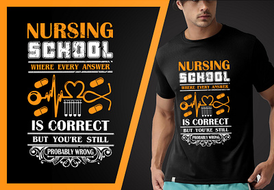 NURSING t shirt Design 3d business c ar adobe illustrator adobe photoshop branding business card design business cards flyer psd downlaod illustration t shirt design