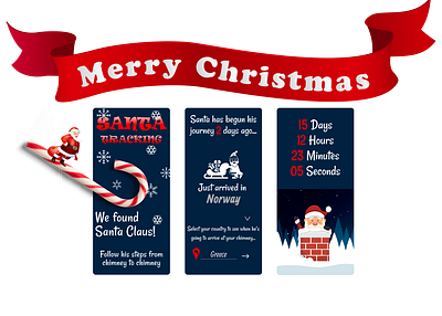 Santa Claus is coming to town app children christmas christmas spirit design downtime gifts love santa tracker tracking app ui