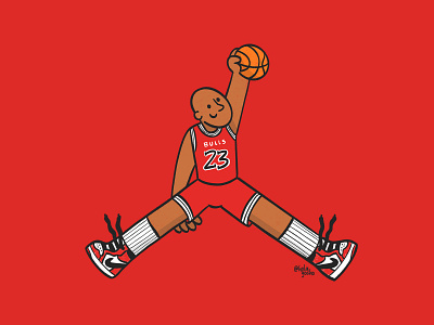 Jumpman. basketball character character design chicago chicago bulls design doodle illustration jordan jordans jump jumpman nba procreate sketch sneakers