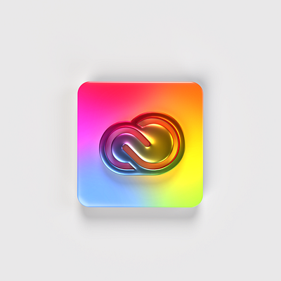 Creative Cloud 3D App Logo/Icon 3d big sur design dimsension illustration illustrator logo logo design ui