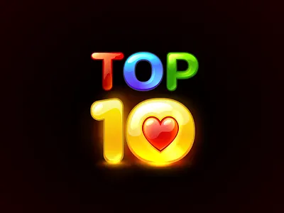 top 10 candy glassy illustration jelly top10 vector
