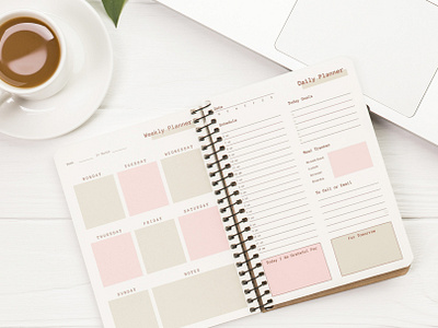 Daily & Weekly Planner bullet journal canva canva planner creative daily daily planner digital planner editable planner journal max simplify minimal mordern notes planner simple to do list weekly weekly planner