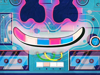 Marshmello Collab adobe boombox branding illustration illustrator logo marshmello music remix the creative pain typography vector