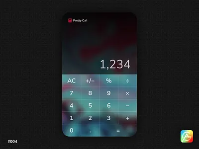 Pretty Cal Calculator dailyui dailyuichallenge ui