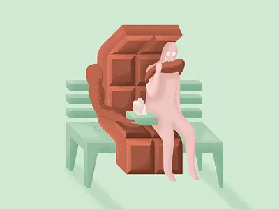 Chocolate Understands chocolate food funny illustration quote vancouver vector vectorillustration