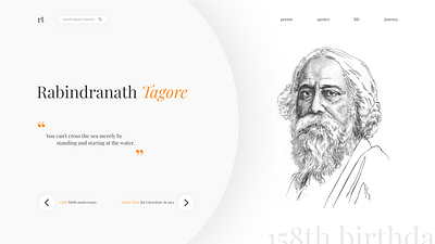 Rabindranath Tagore UI Design design ui