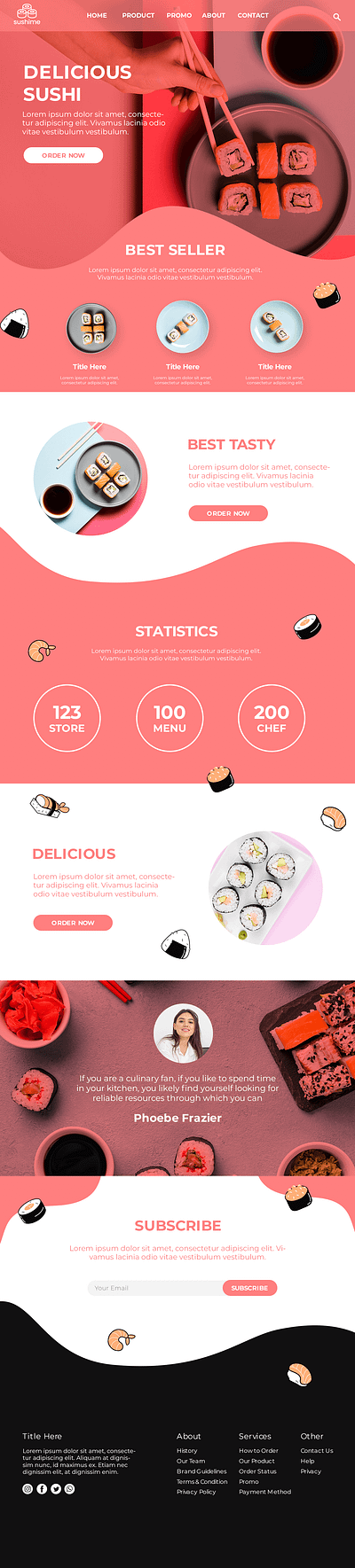 Web Template For Sushi Restaurant web design web templates website website design