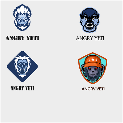 Angry Yeti logos brand identity logo