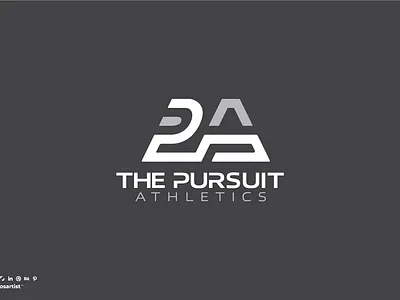 The Pursuit Athletics brand clever creative lettermark logo logo moosartist mosaabosweilem sport sports branding sports logo لوجو مصمم شعارات موسى ابوسويلم