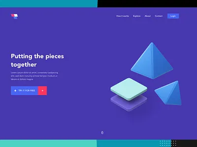 Agency landing page hero section illustration ui design website design