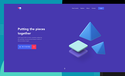 Agency landing page hero section illustration ui design website design