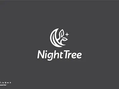 Night Tree clever jordan logo minimal moon moosartist mosaabosweilem pictorial tree tree moon لوجو مصمم شعارات مصمم شعارات محترف موسى ابوسويلم