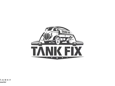 Tank Fix logo car clever doitmediajo emblem logo jordan junk junk removal logo moosartist mosaabosweilem tank الاردن المصمم الاردني تصميم الشعارات تصميم شعارات لوجو مصمم شعارات موسى ابو سويلم موسى ابوسويلم