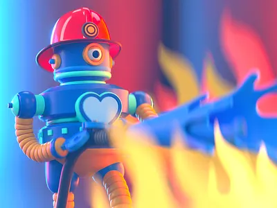 ROBOT 3d c4d character illustration octane render robot
