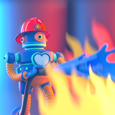 ROBOT 3d c4d character illustration octane render robot