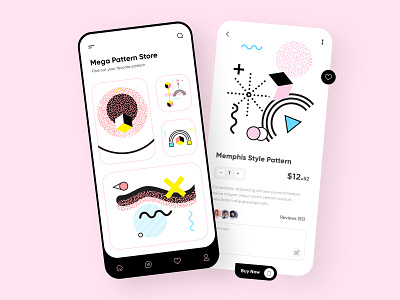 Pattern Store Mobile App Design app interface minimal mobile mobile app mobile apps mobile ui mobileapp mobileappdesign ui ui design ux ux ui design