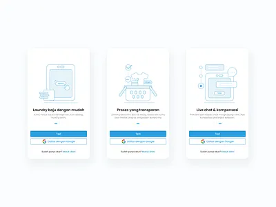 #Exploration - Digital Laundry App app blue clean design illustration laundry logo mobile ui ux