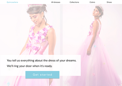 Design 29: Dresses for Quince Años 30daychallenge 30daysofwebdesign dailydesignchallenge design webdesign