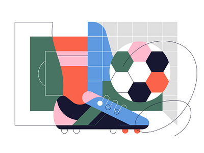 Soccer abstract boots football geometry player soccer sport