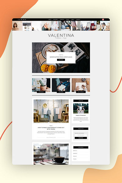 Valentina - A WordPress Theme for Bloggers blog blog design blog template design fashion blogtemplate feminine blog theme lifestyle blog theme modern blog theme responsive wordpress theme theme wordpress website template wordpress blog wordpress template wordpress theme wordpress website