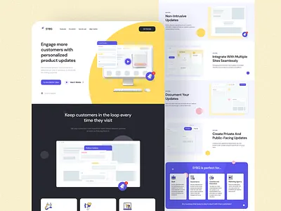 SYBG Landing Page announcement graphic design hero image images landing page marketing mockups ui