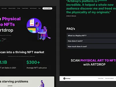 Artdrop Project branding design illustration logo shapes ui