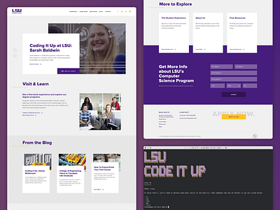 LSU College of Engineering: Code IT Up Challenge coding challenge college college recruitment computer science computer science recruiting game design gaming lsu terminal game ui ux web design