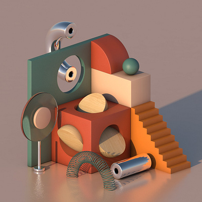 Installation Art 3d 3d art 3dsmax blender blender3d c4d cinema4d design illustration installation installation art isometric minimal