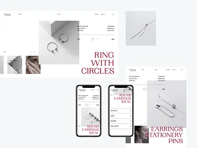 Minimalist Jewelry adaptive design fashion jewelry minimal mobile modern product product page shop silver tablet ui ui ux ui design uidesign ux ux design uxdesign web design