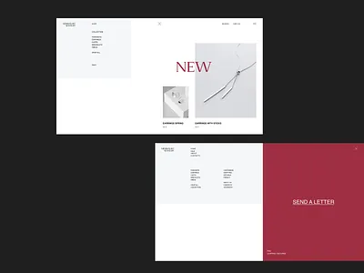 Minimalist Jewelry design fashion hover jewelry menu minimal modern nav navigation shop silver ui ui ux ui design uidesign uiux ux ux design uxdesign web design
